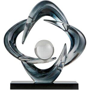 Abstract Art Sculpture Resin Decorative Statue Modern White Ornament Gray